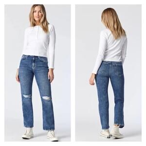 Mavi Barcelona High Rise Loose Straight Blue Jeans Women Size 26